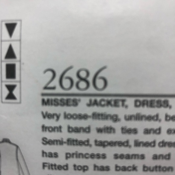 Vintage vogue 2686 , sizes 12-16- Tom and Linda Platt - dress, to, pants, jacket - Picture 4 of 10